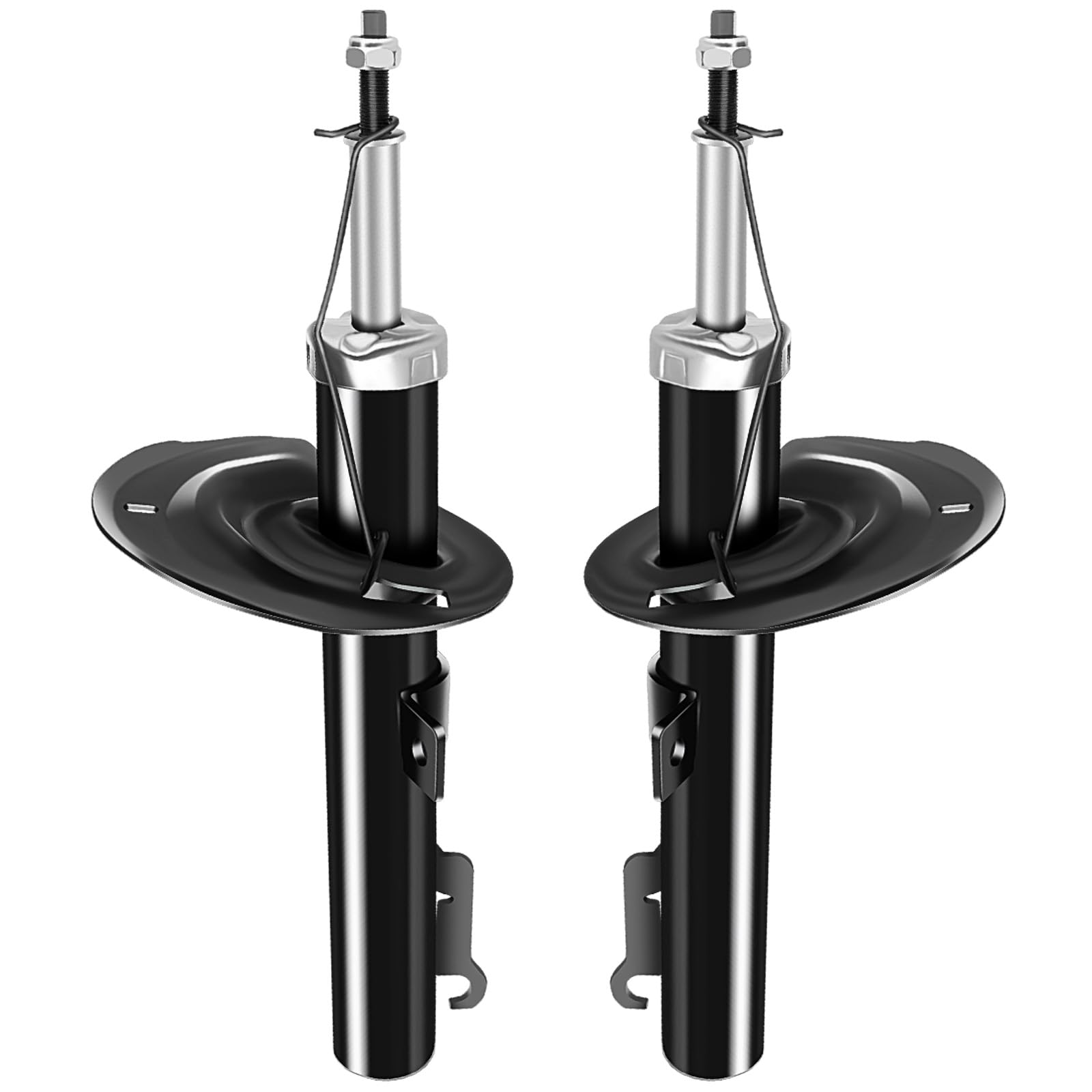 OCPTY Front Shock Absorbers for Ford Focus 2006-2011 - 2PCS (Part# 338013 & 338014) - Heavy Duty Struts & Shocks Replacement - Perfect for Rough Roads & Off-Road Driving