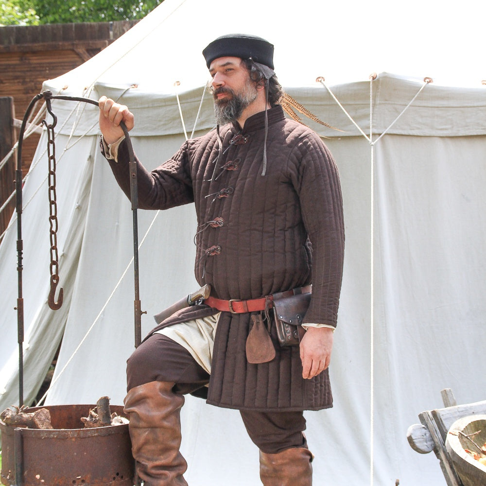 Rabenfurth Brown Gambeson - Medieval Armor Padding for LARP, Reenactment & Cosplay | Historical Battle Wear