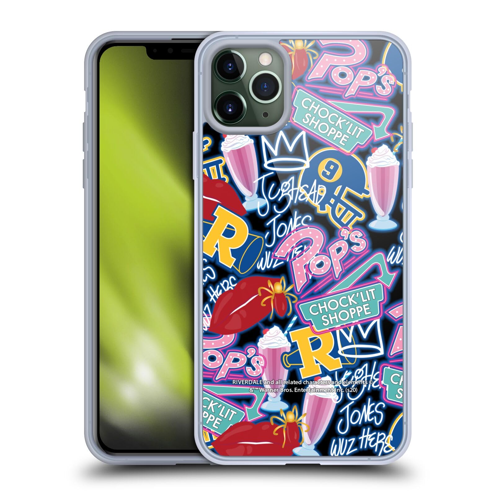 Official Riverdale Colorful Pattern Soft Gel Case for Apple iPhone 11 Pro Max - Trendy Protective Phone Cover for Fans, Daily Use & Gift Giving