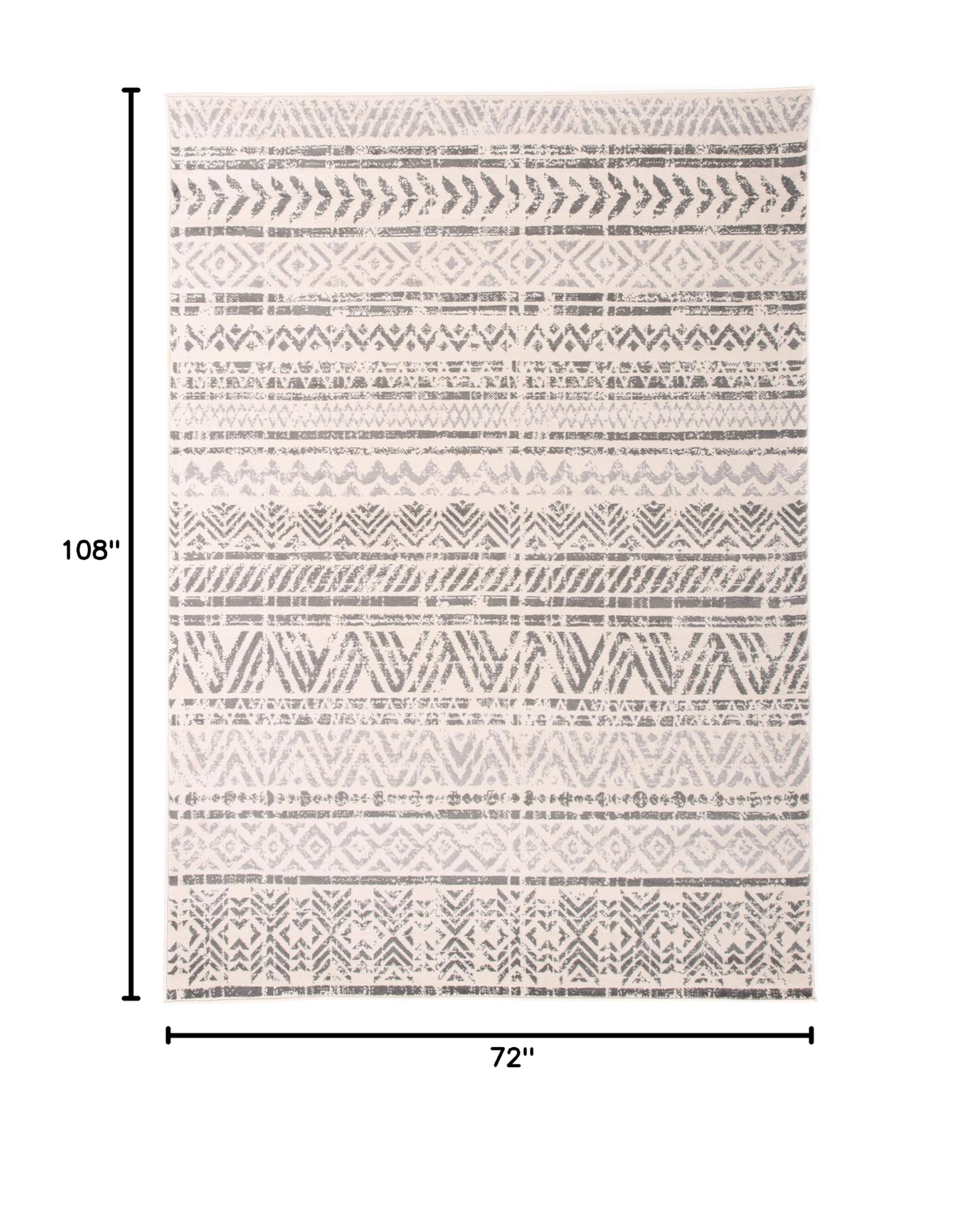 Geometric Boho Area Rug 6'6