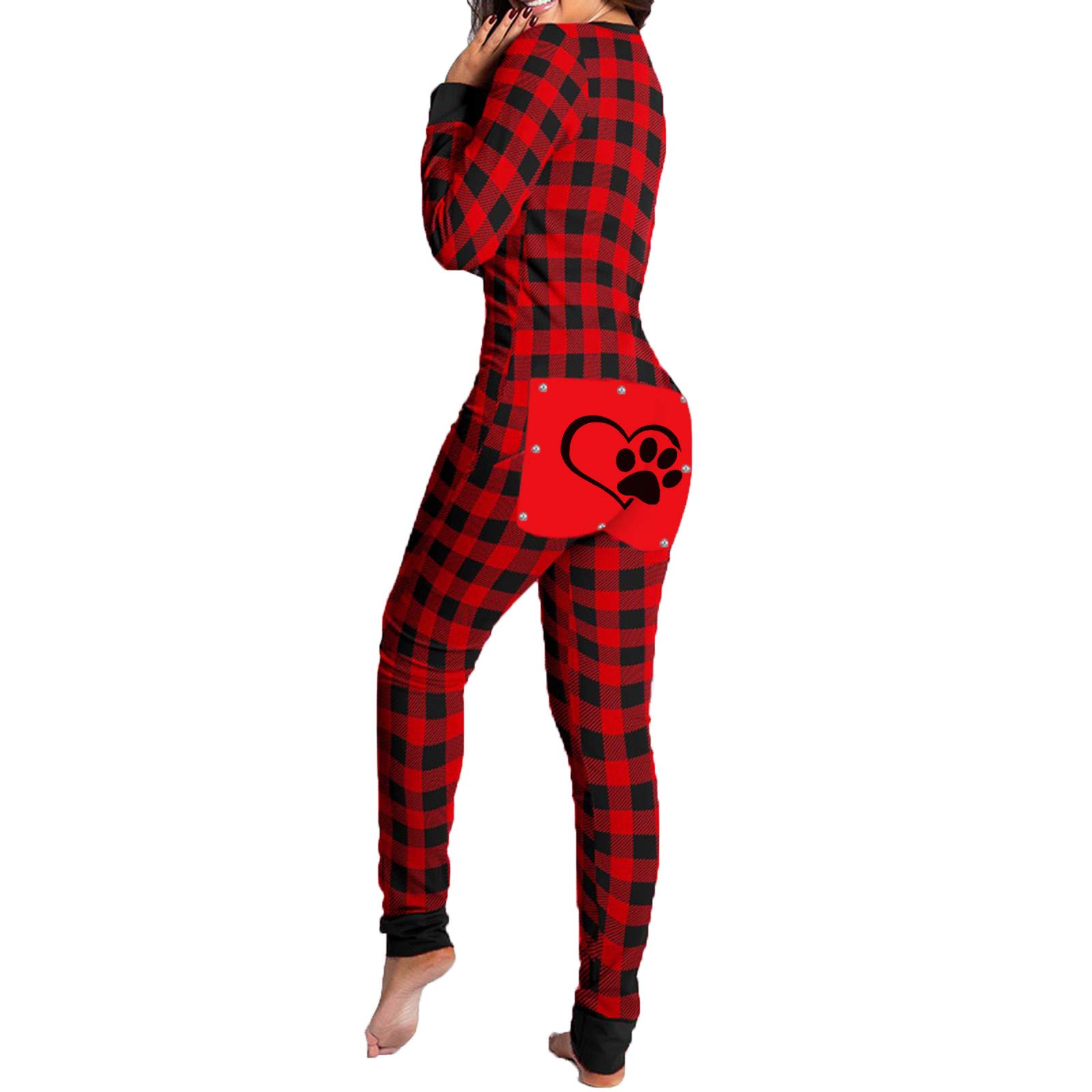 Posijego Women's Summer & Fall Button-Down Overalls Pajamas - Comfortable Sleepwear & Lounge Wear for Women - Perfect for Home Relaxation, Sleepovers, and Casual Outings