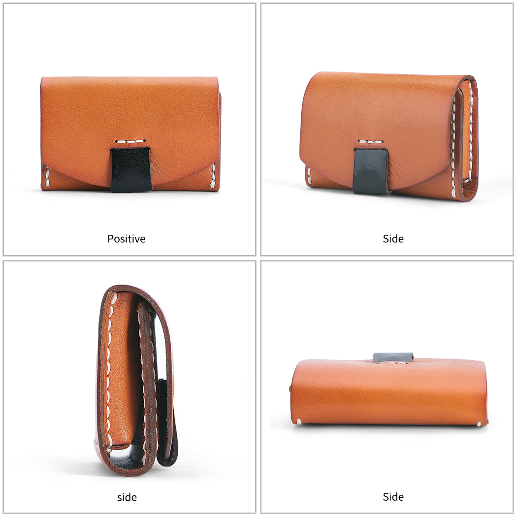 Hand Stitched Genuine Leather Trifold Wallet for Women - Slim RFID Blocking Credit Card Holder - Perfect for Everyday Use, Travel & Gifting