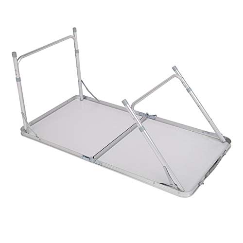 4FT Portable Folding Table 120x60x70cm - Lightweight Multipurpose Utility Table for Camping, Picnics, Parties & Home Office - White