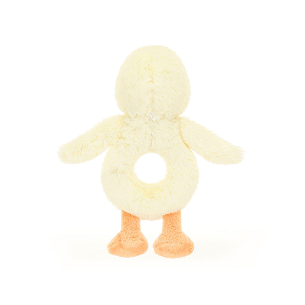 Adorable Bashful Duckling Baby Ring Rattle - Soft & Safe Teething Toy for Newborns & Infants - Perfect for Sensory Play, Early Learning & Soothing Gums