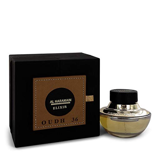 Al Haramain Oudh 36 Elixir Eau De Parfum Spray - 2.5 oz Unisex Fragrance with Premium Oud Scent - Luxury Cologne for Men & Women - Perfect for Date Nights, Special Occasions & Daily Wear