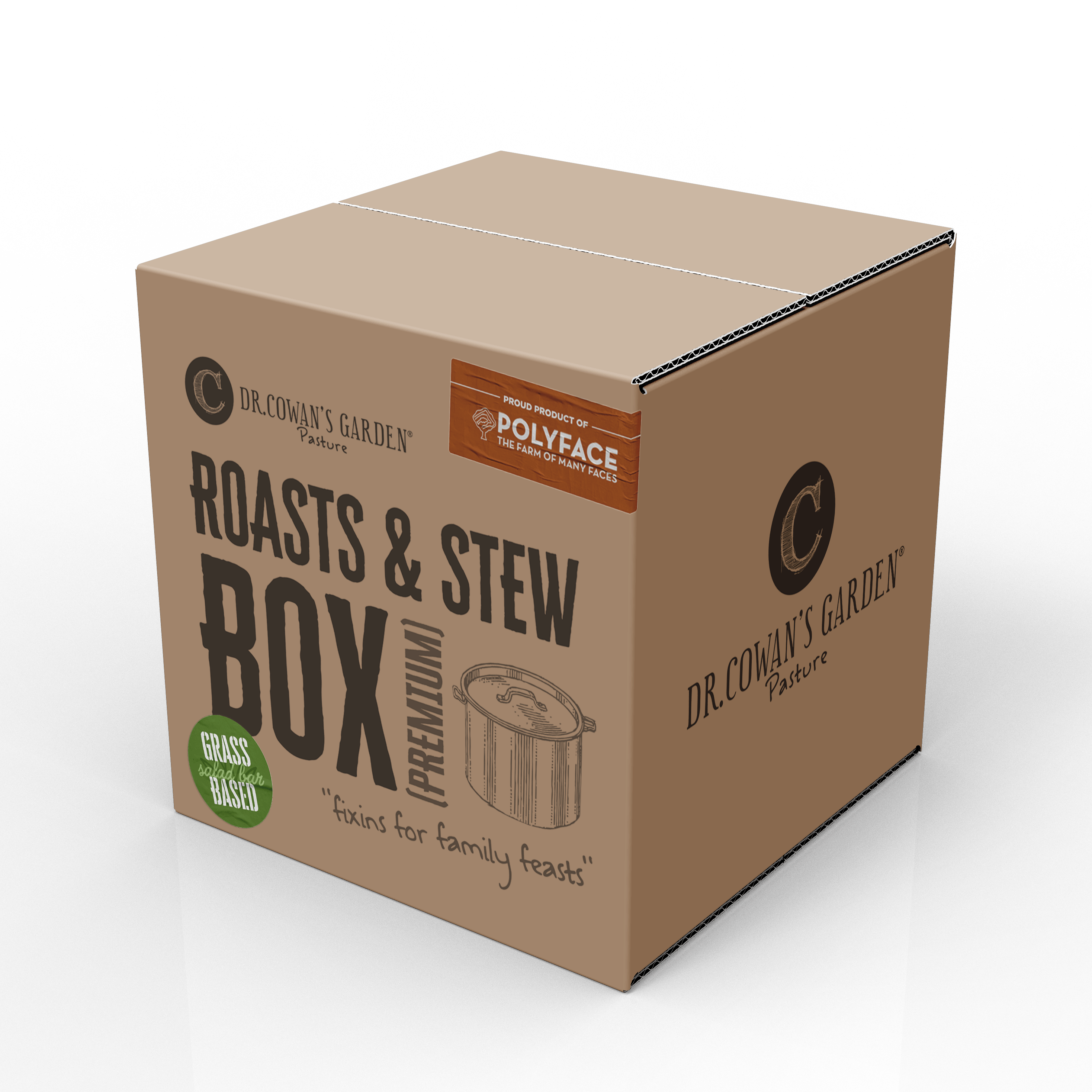 Premium Pasture-Raised Roasts & Stew Meat Box - Perfect for Slow Cooking, Family Dinners & Healthy Meal Prep