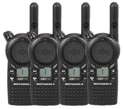 Motorola CLS1110 UHF Walkie Talkies 4-Pack for Outdoor Adventures