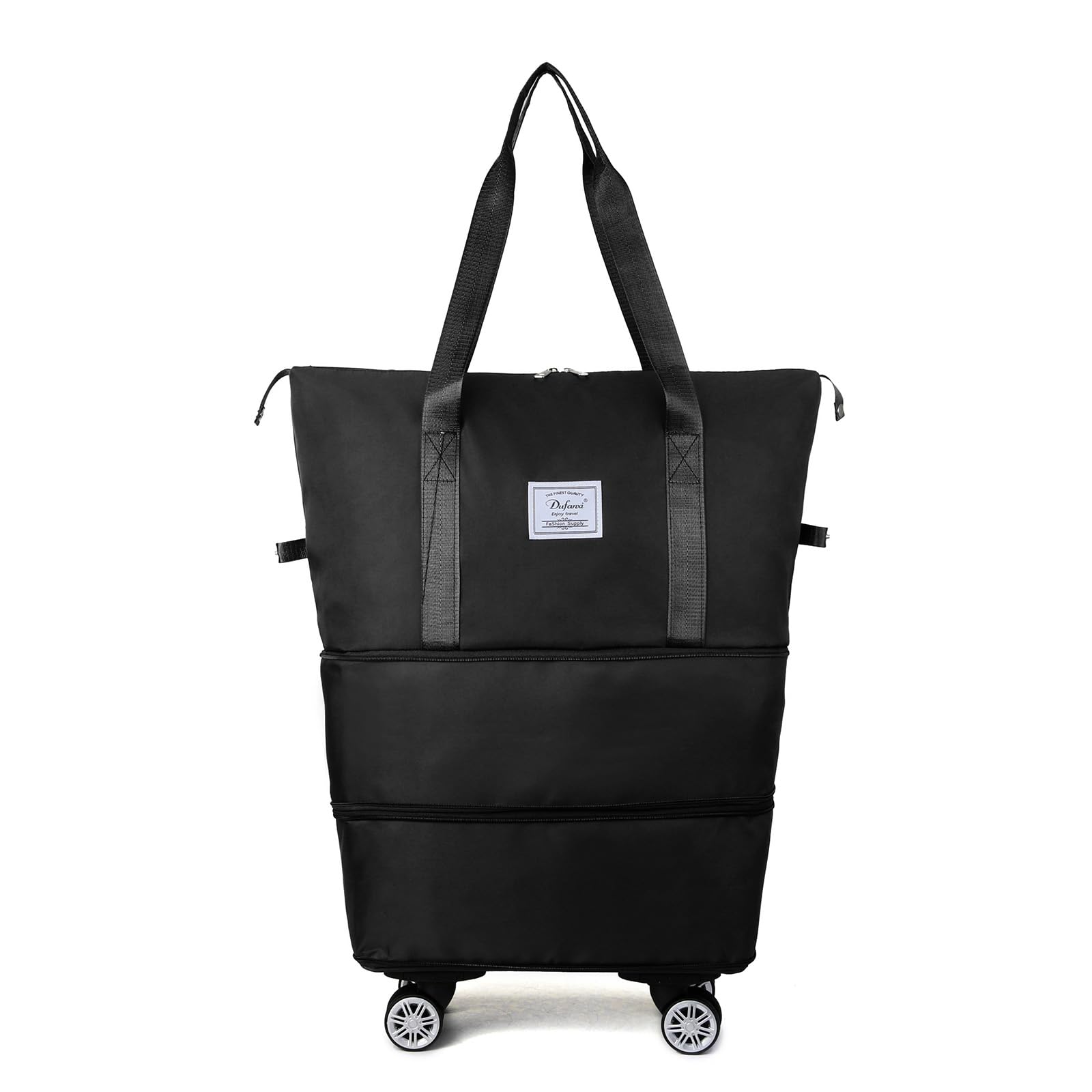 Expandable Large Capacity Weekender & Gym Tote for Women - Water-Resistant Travel Duffel Bag with Detachable Wheels & Wet-Dry Separation | Perfect for Weekend Getaways, Gym Workouts & Airplane Carry-On Luggage