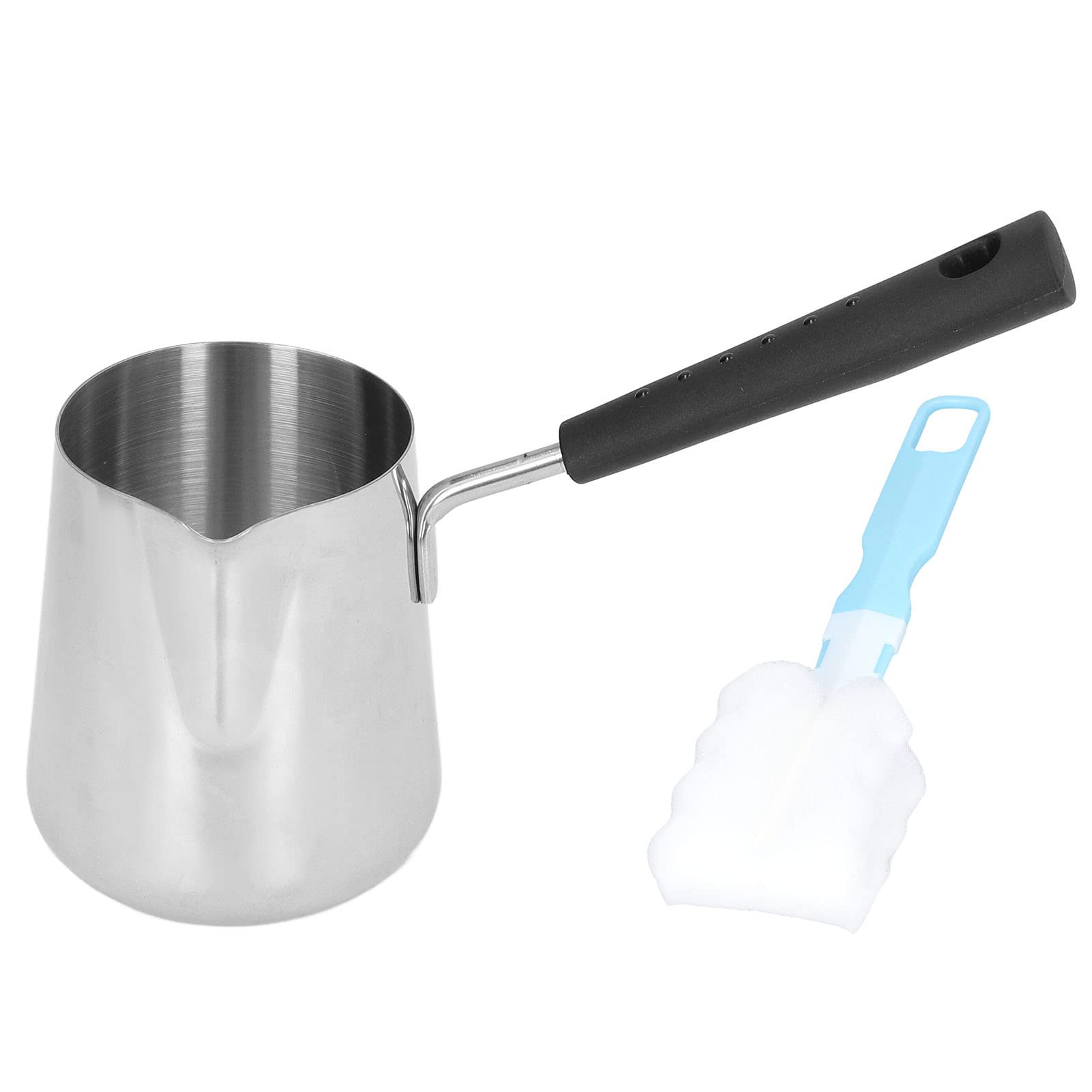 Mini Butter Melting Pot 350ml - Stainless Steel Butter Warmer with Spout for Coffee, Chocolate & Sauces - Perfect for Home, Cafe & Baking Use