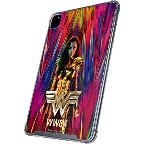 Skinit Clear Protective Case for iPad Pro 12.9 Inch (2020 Model) - Official Warner Bros Wonder Woman Color Blast Design | Slim Scratch-Resistant Cover for Work, School & Travel