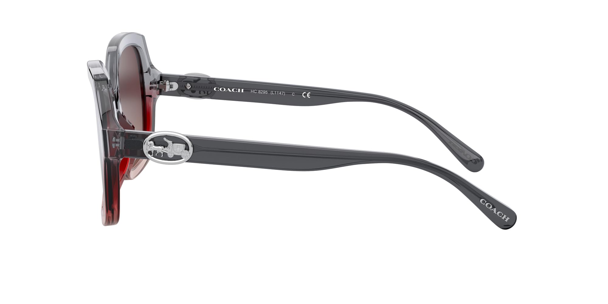 Coach Women's HC8295 Square Sunglasses - UV Protection, Polarized, Fashionable & Lightweight for Outdoor Activities, Driving, and Beach Vacations