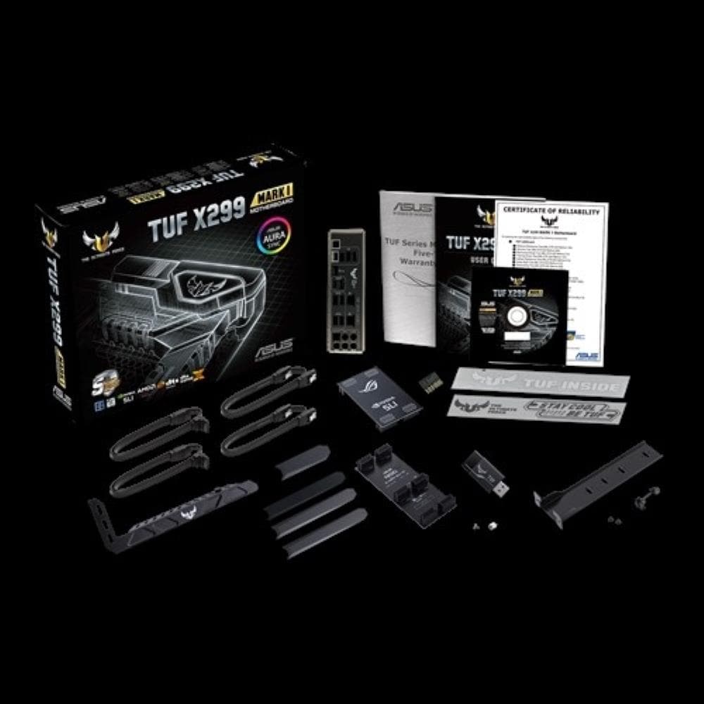 ASUS TUF X299 MARK 1 Gaming Motherboard - LGA 2066 Socket, DDR4, 5-Year Warranty - Perfect for High-End Gaming PCs and Workstations