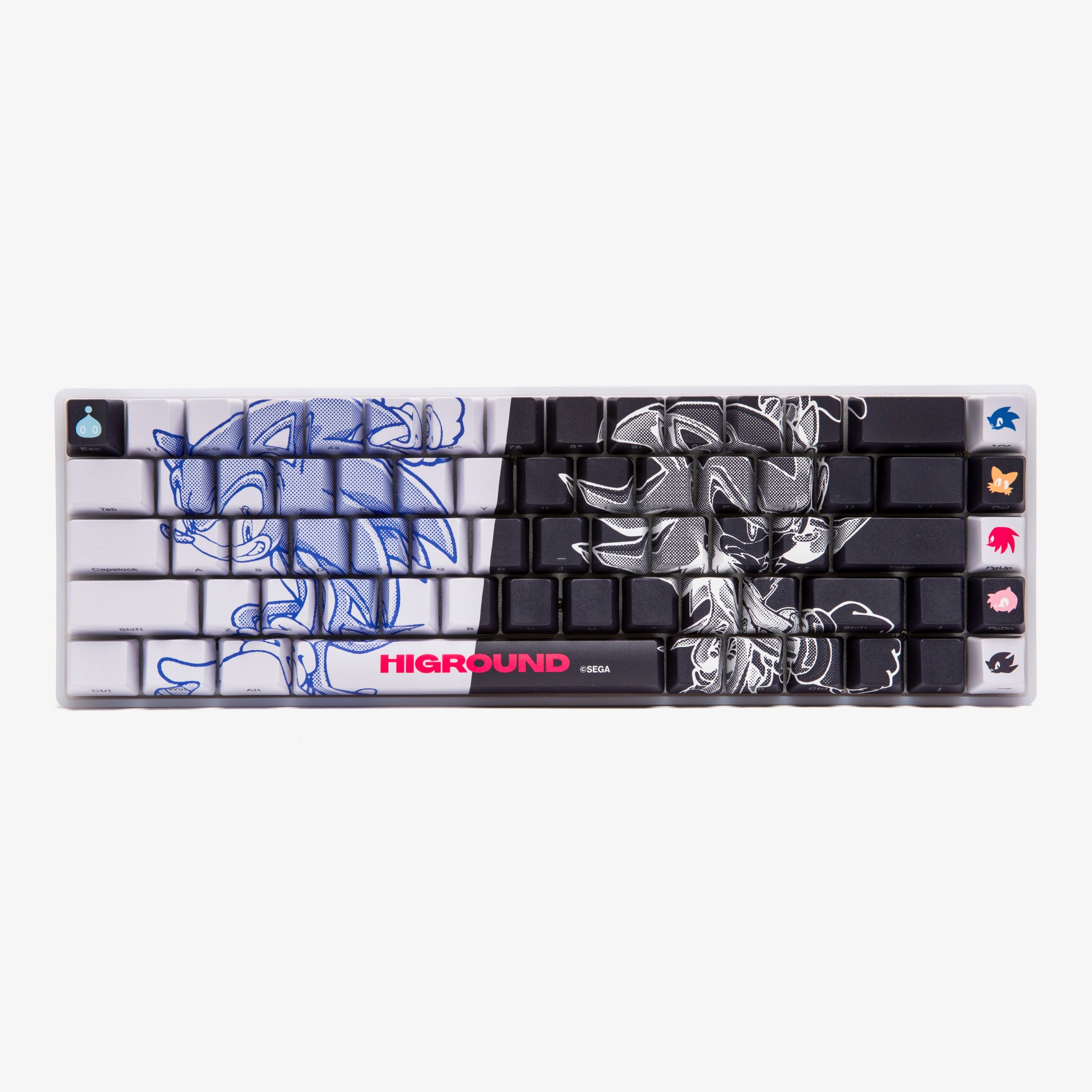 Sonic x Higround Wireless Mechanical Gaming Keyboard - RGB Backlit, Ergonomic Design for PC, Mac - Perfect for Gaming, Typing, and Streaming