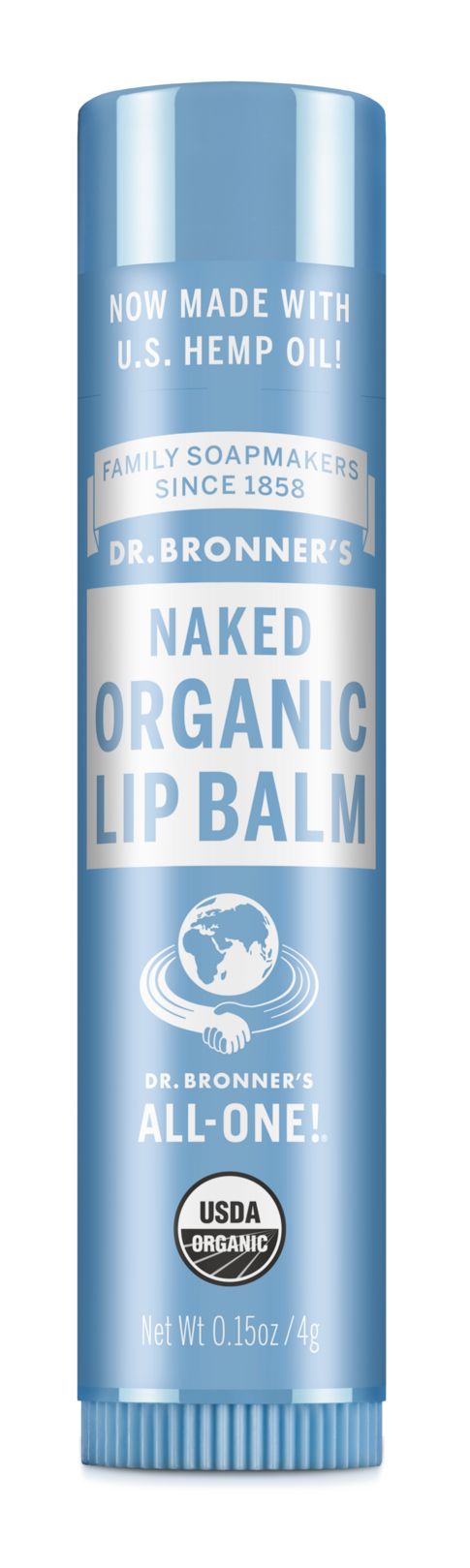 Dr. Bronner's Organic Lip Balm - Naked Unscented, 100% Natural & Vegan, Moisturizing & Healing for Dry Chapped Lips - Perfect for Outdoor Activities, Travel & Daily Hydration