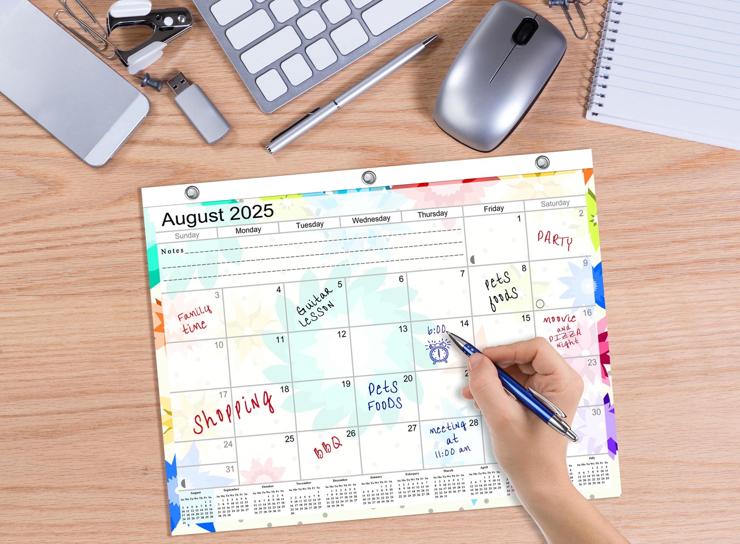 2024-2025 12-Month Academic Student Planner & Calendar - 3-Ring Binder, Desk or Wall Organizer for School, College & Office Use - Perfect for Homework Tracking, Class Schedules & Time Management