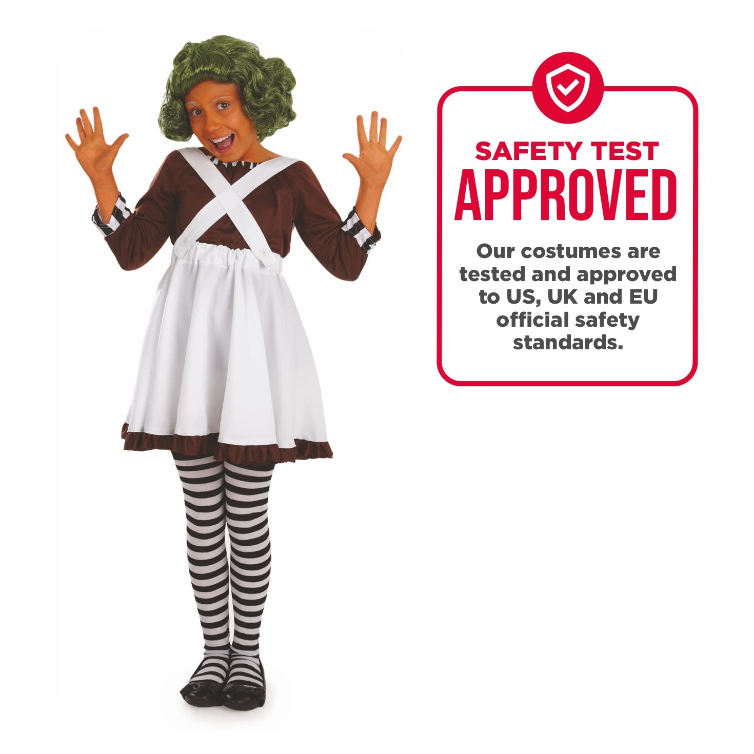 Fun Shack Girls Chocolate Factory Costume - Kids Book Character Dress for Halloween & Cosplay - Perfect for Halloween Parties, Book Week & Dress-Up Events