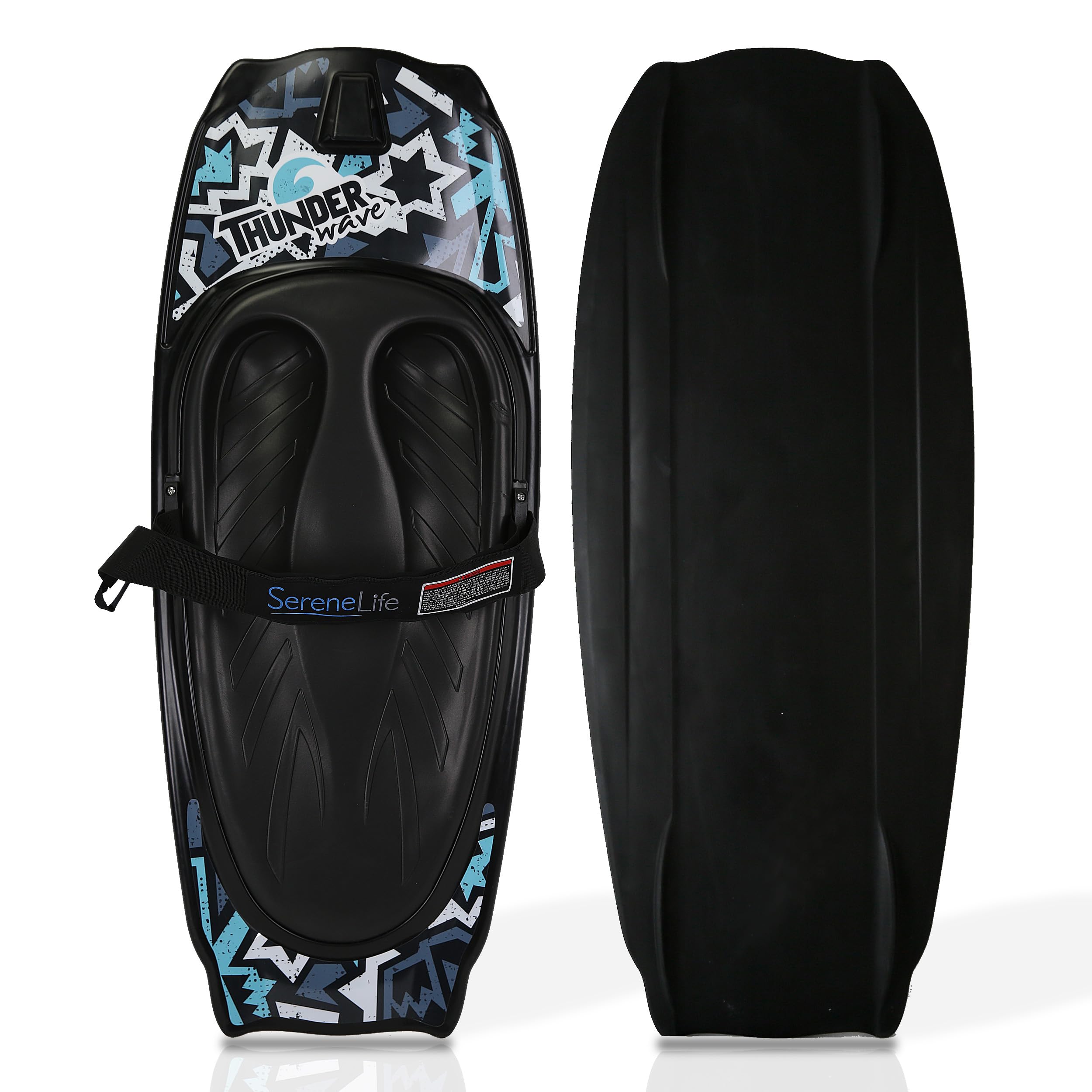 SereneLife Water Sport Kneeboard with Hook for Kids & Adults - Adjustable Strap Kneeboard for Boating, Wakeboarding, Knee Surfing & Water Sports - Perfect for Lakes, Rivers & Ocean Fun