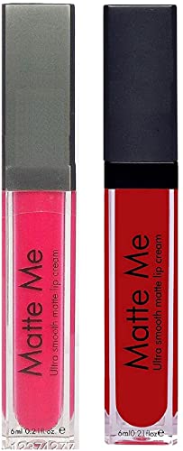 Wiffy Matte Me Liquid Lipstick - Long Lasting Red & Pink Super Matte Lipstick for Everyday Wear, Date Night & Special Occasions