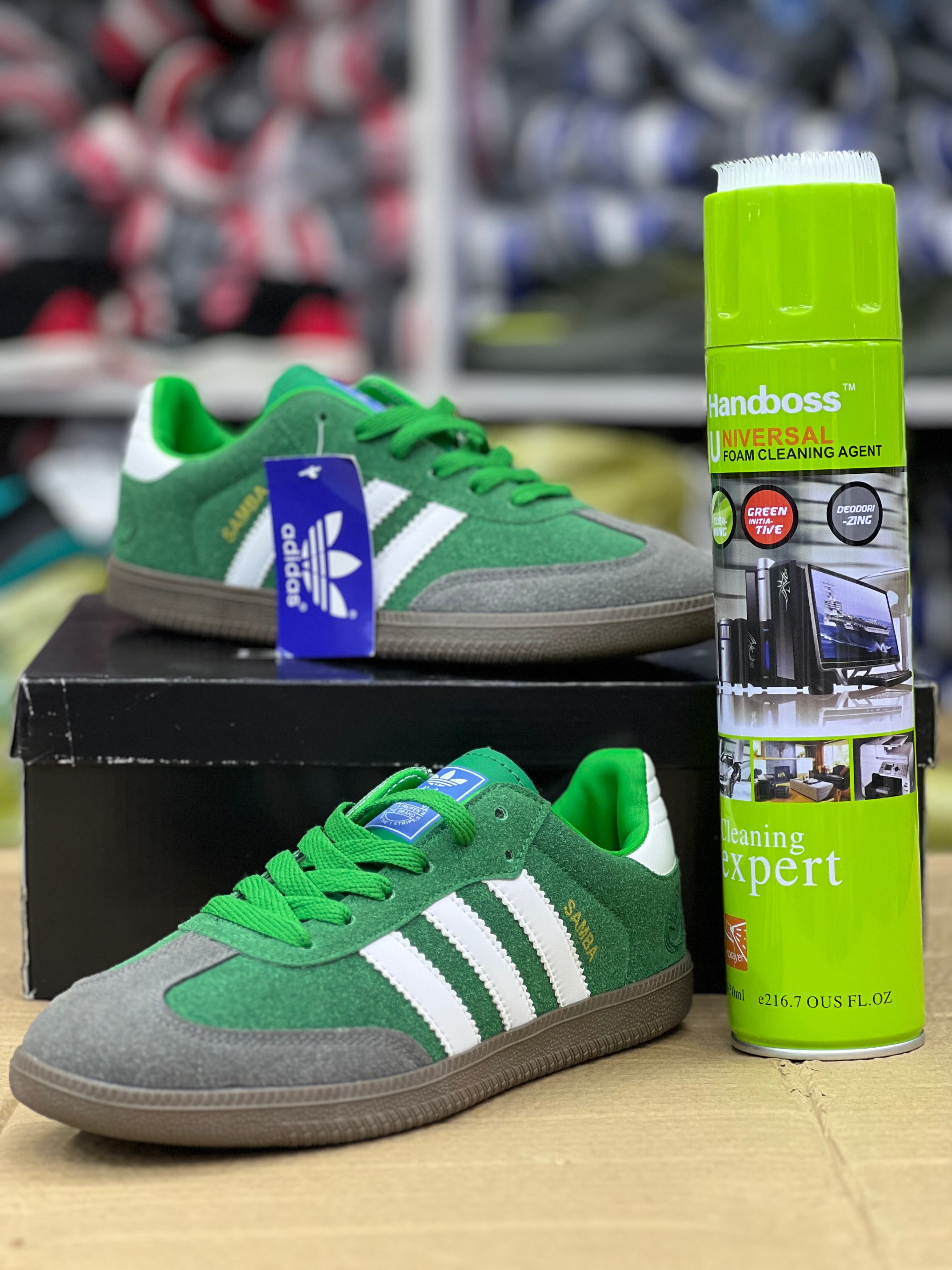 Adidas Samba Sneakers for Men & Women - Classic Green and White Leather Casual Shoes | Perfect for Streetwear, Gym, and Everyday Fashion