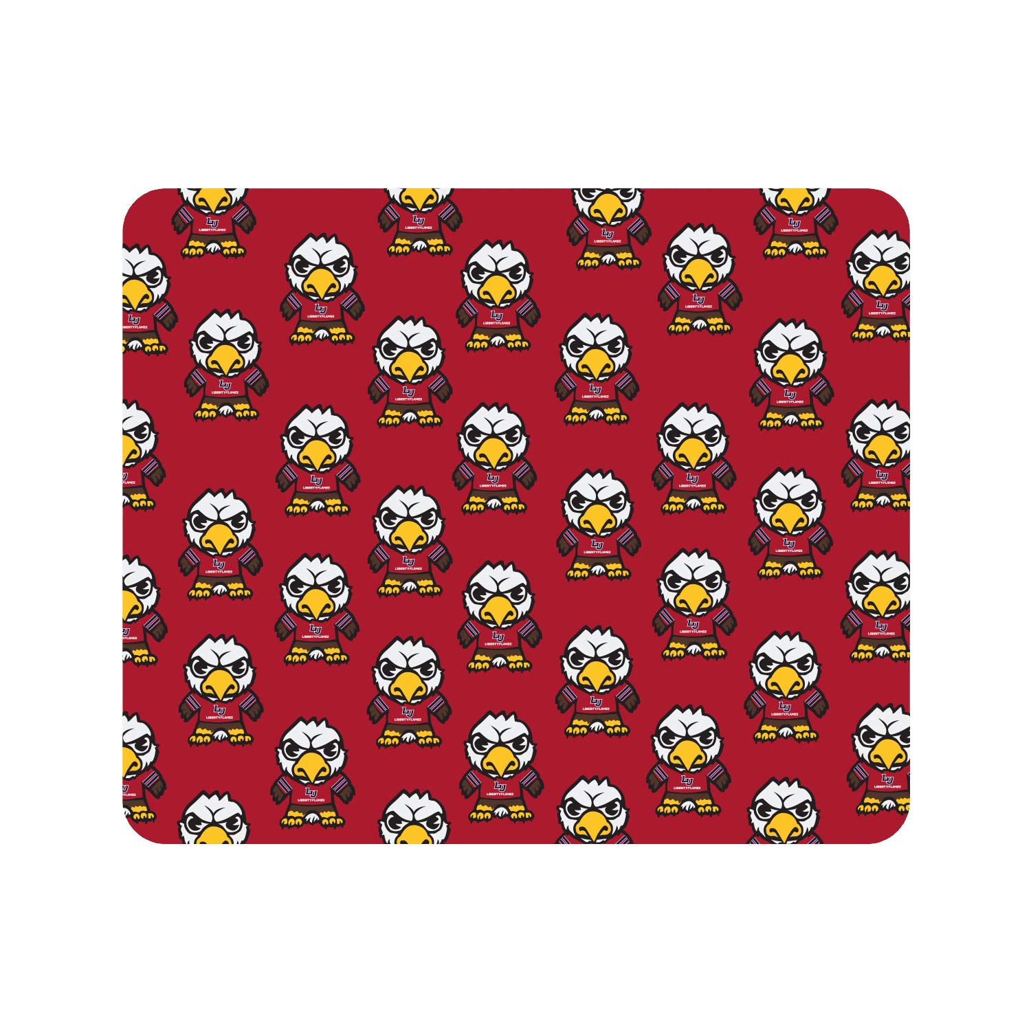 OTM Essentials Liberty University Standard Fabric Mouse Pad - Non-Slip Desk Accessory for Gaming & Office Work - Featuring Tokyodachi Mascot Design | Perfect for PC, Laptop & Home Office Setup