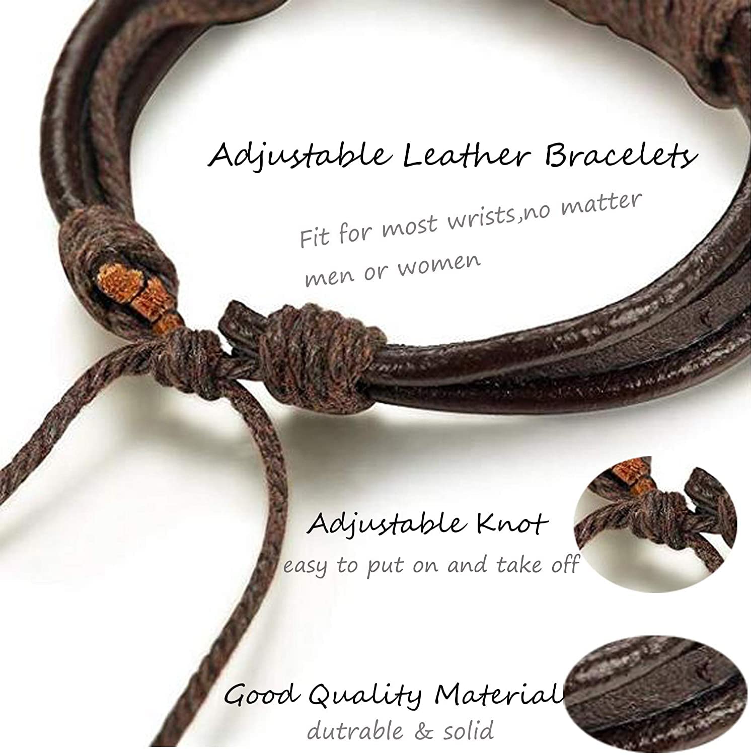 24 Pcs Braided Leather Bracelets for Men & Women - Adjustable Punk Goth Vintage Wrist Cuffs | Perfect for Rock Concerts, Biker Events & Alternative Fashion