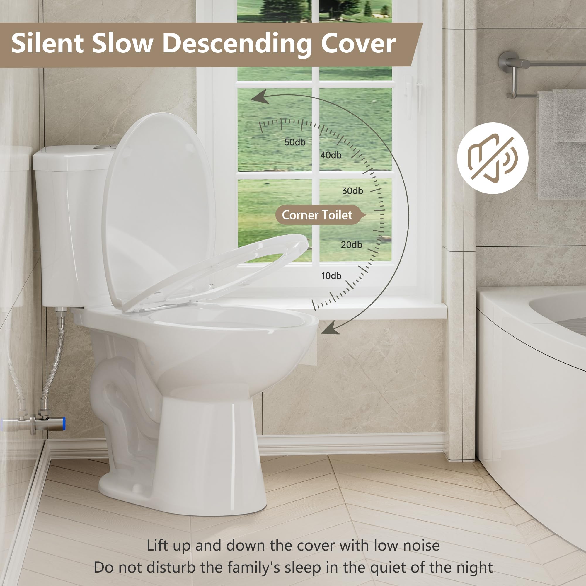 SUPERFLO Elongated Corner Toilet - Compact 17.2