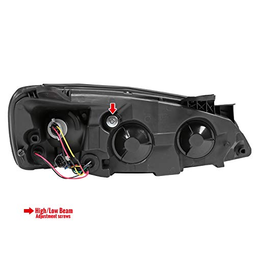 Smoke Lens Headlights for 2005-2010 Pontiac G6 - Left & Right Replacement Headlamps with Turn Signal | Perfect for Night Driving & Car Restoration Projects
