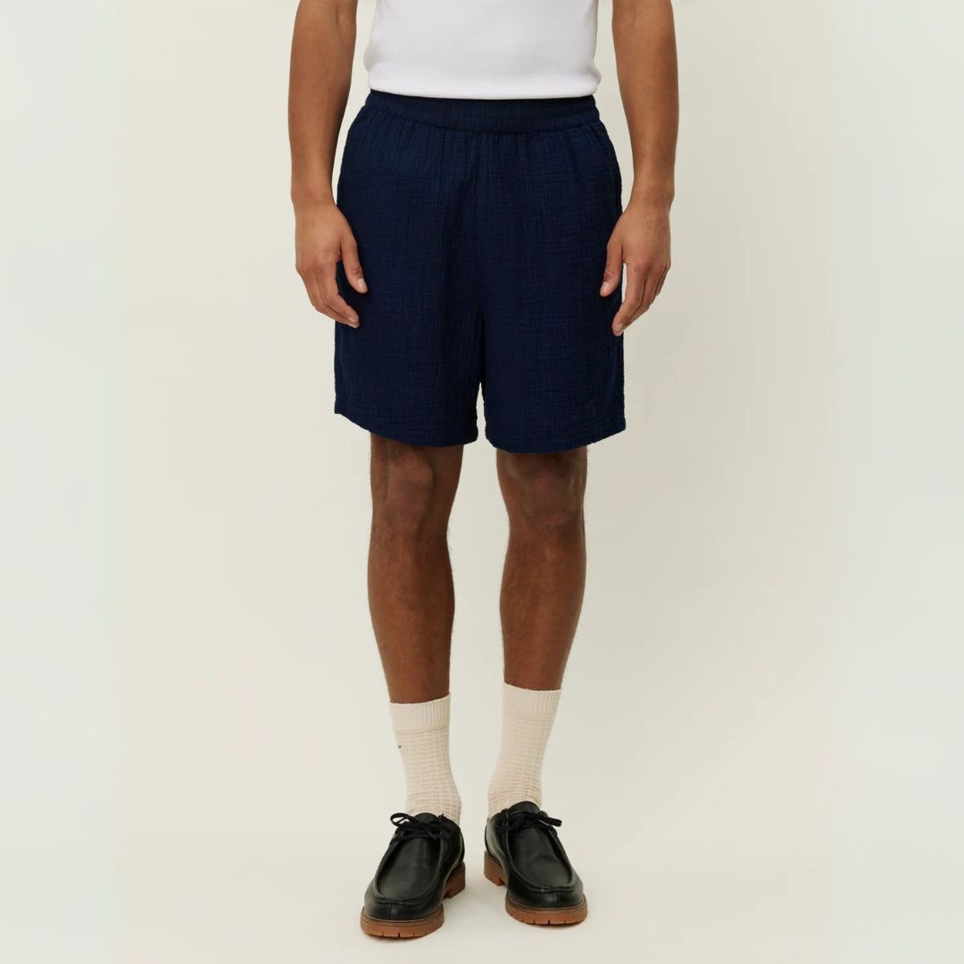 Dark Navy Houston Indigo Shorts - Men's Casual Summer Shorts with Pockets | Perfect for Beach, Gym, and Outdoor Activities