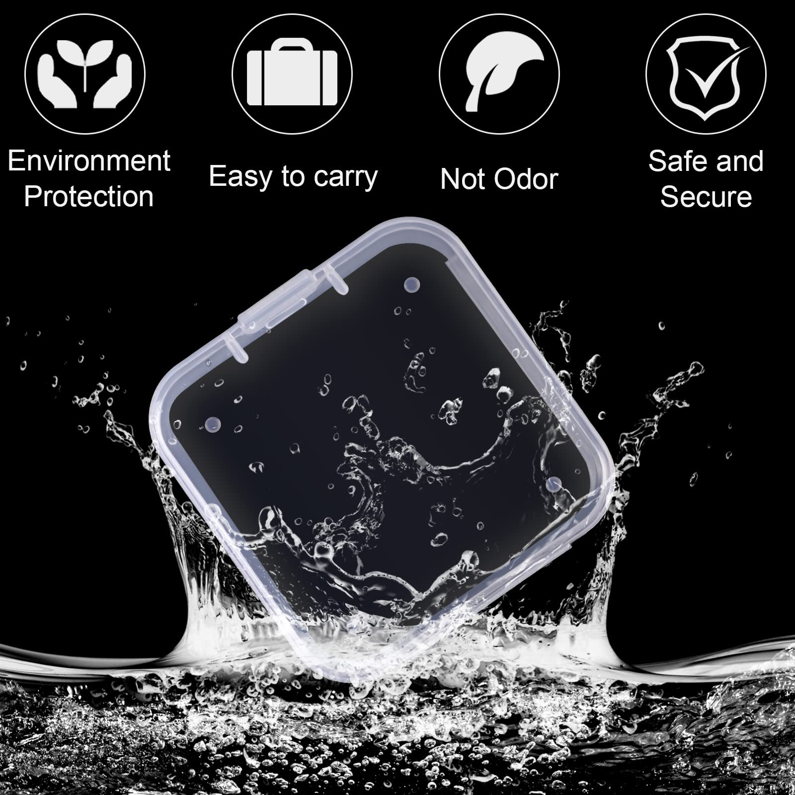 24-Piece Clear Plastic Storage Containers with Lids - Small Rectangle Organizer Boxes for Beads, Crafts, Stamps, Clay & Jewelry - Perfect for DIY Projects, Sewing Pins & Home Organization