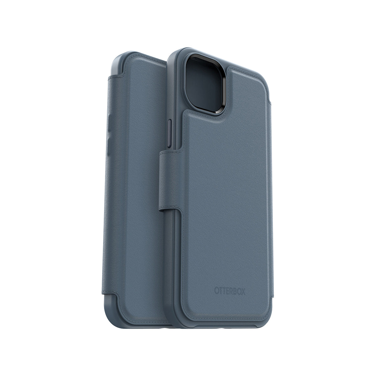 OtterBox MagSafe Folio Case for iPhone 14 Plus - Slim Protective Cover with Wallet Stand (Blue Grey) | Perfect for Work, Travel & Everyday Use