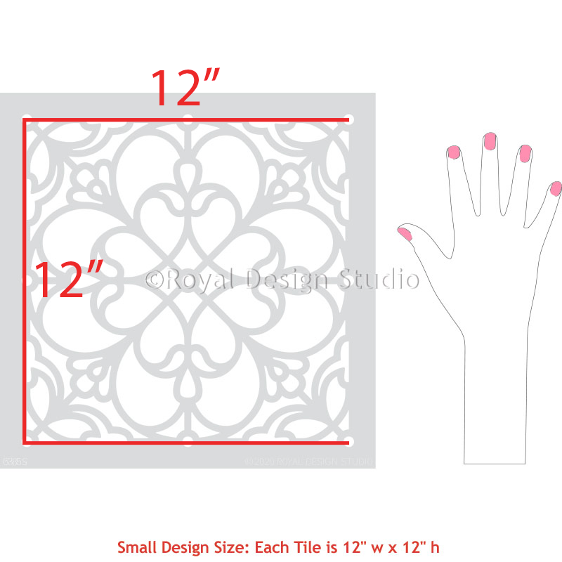 Estevan Tile Stencil - Reusable DIY Wall & Floor Stencils for Painting, Home Decor, Bathroom & Kitchen Renovation - Perfect for DIY Projects, Wall Art, and Custom Tile Designs