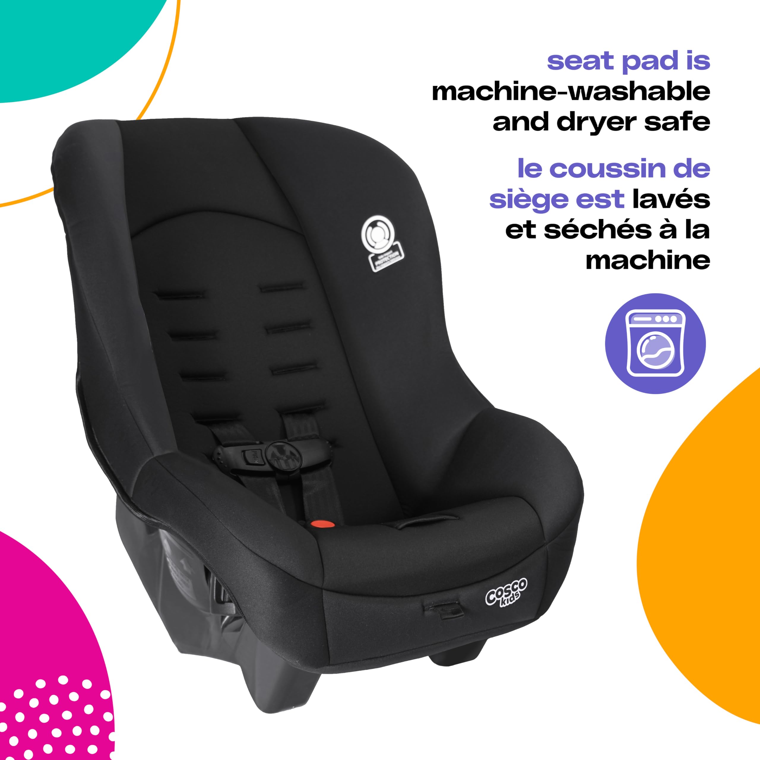 Cosco Scenera Next Convertible Car Seat – Lightweight & Safe for Toddlers 5-40 lbs | Easy Installation for Travel & Everyday Use