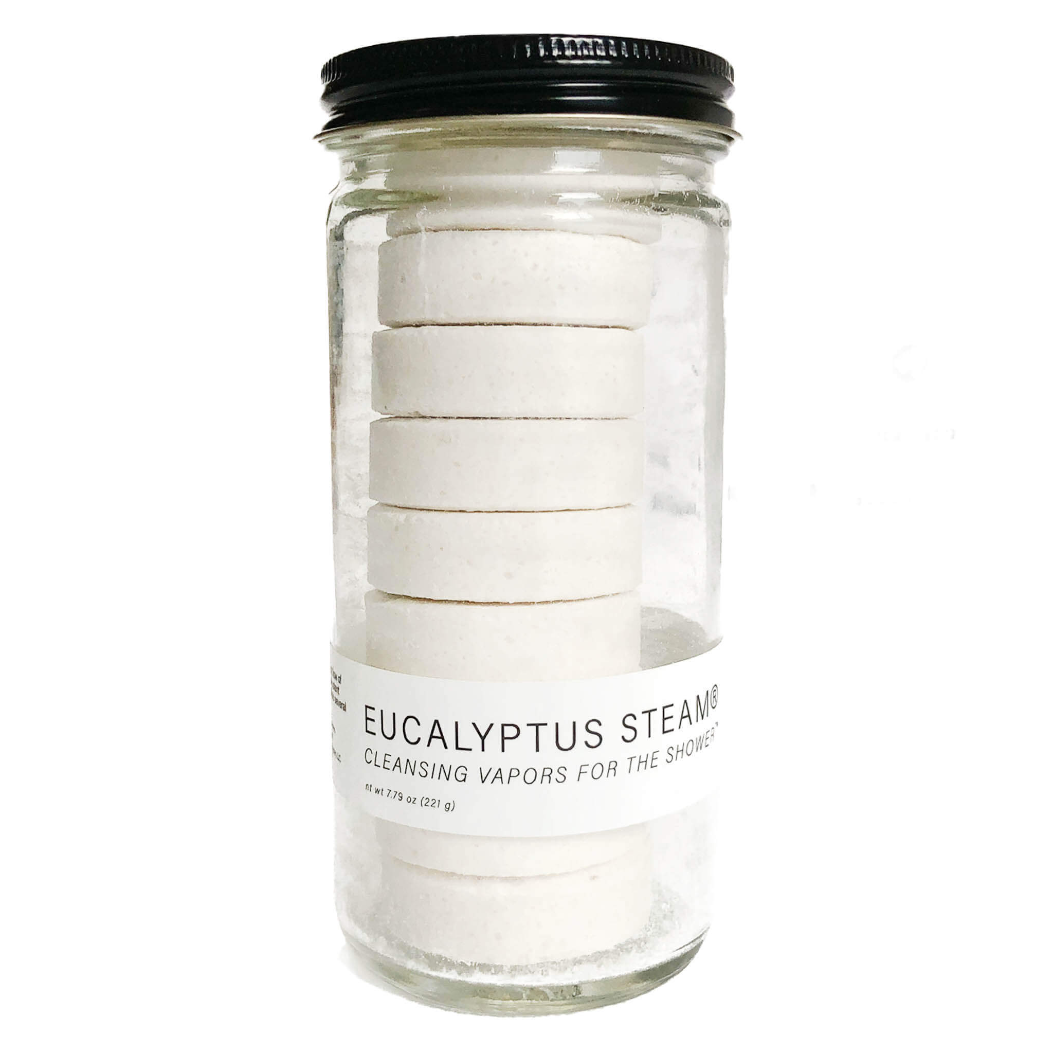 Eucalyptus Steam Jar with Round Tablets - Aromatherapy for Sinus Relief & Relaxation - Perfect for Home Spa, Yoga, and Cold Season Comfort