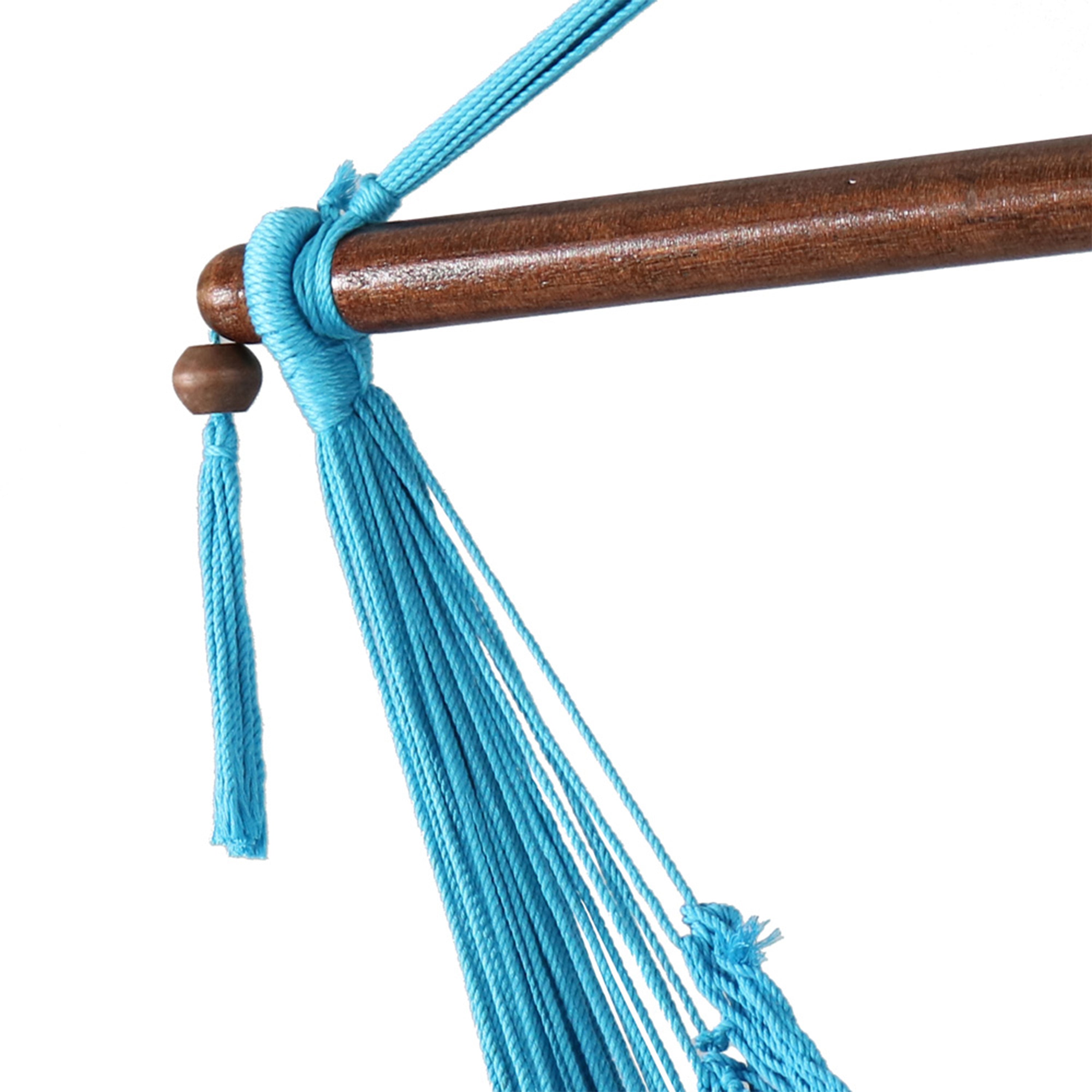 Extra Large Caribbean Polyester Rope Hammock Chair for Outdoor Relaxation - Perfect for Backyard, Patio, Poolside & Beach Lounging