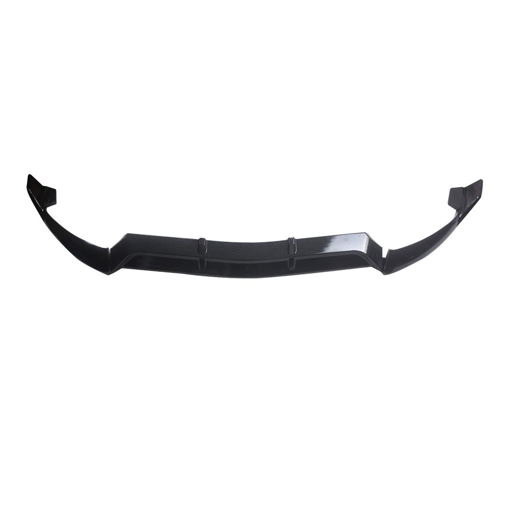 NINTE Front Lip Spoiler for 2015-2018 Mercedes-Benz W205 C-Class Sport Models - ABS Plastic with Carbon Fiber Coating - B Style Front Bumper Lip Kit (3-Piece Set) - Enhances Aerodynamics & Sporty Appearance for Street Racing & Car Shows