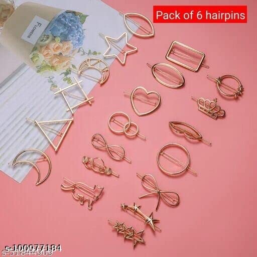 Snowpearl Metal Geometric Hair Clips for Women & Girls - Elegant Barrettes & Hair Pins for Party, Wedding & Everyday Styling