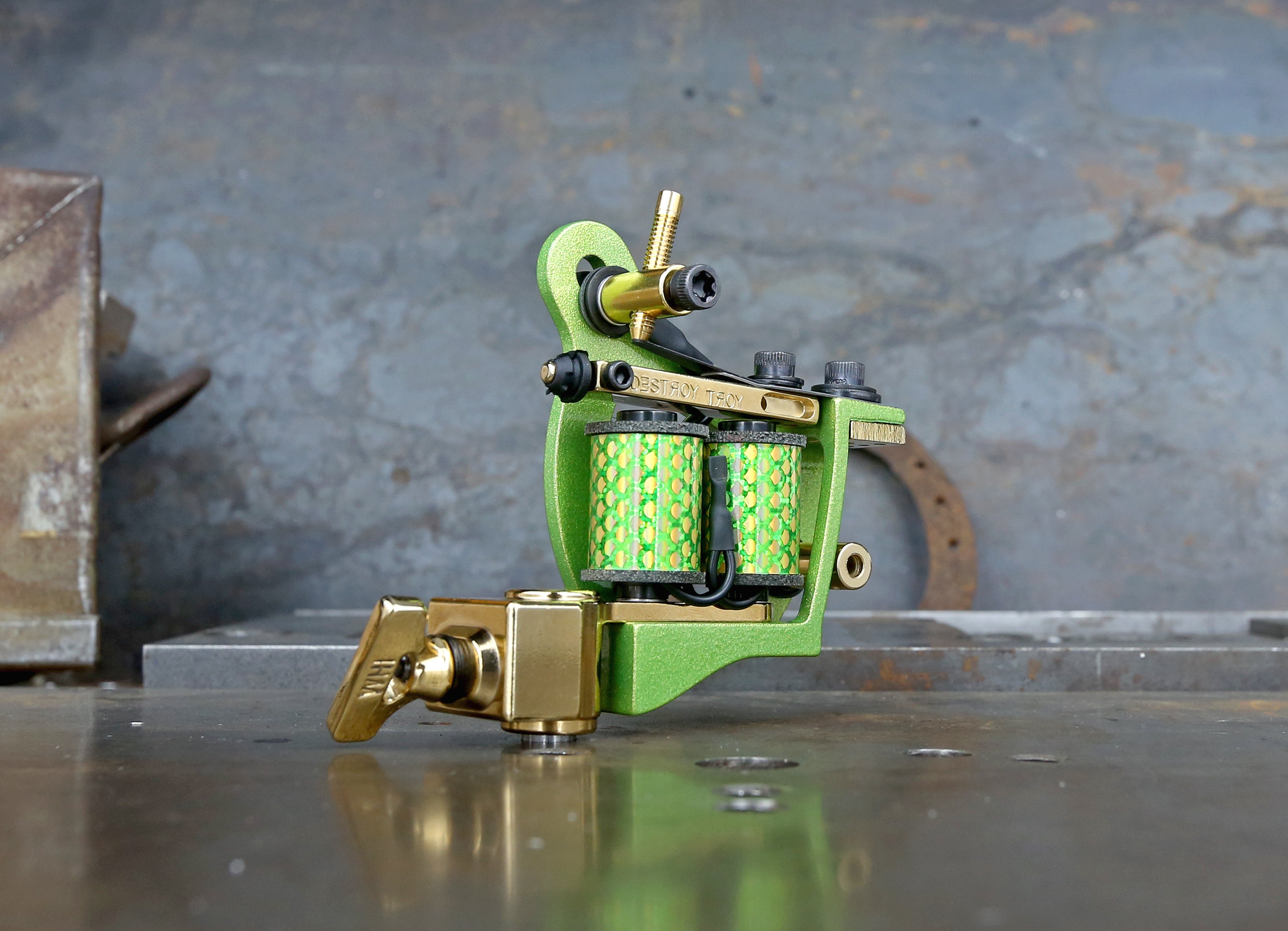 Limited Edition Mike Pike x Destroy Troy Teacup Liner - Sour Apple & Gold Design | Collectible Skateboard Accessory for Skateboard Enthusiasts & Streetwear Fans