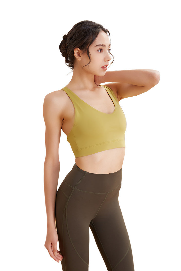 Saltum Strappy Sports Bra - High Support Workout Top for Women | Yoga, Running, Gym & Activewear