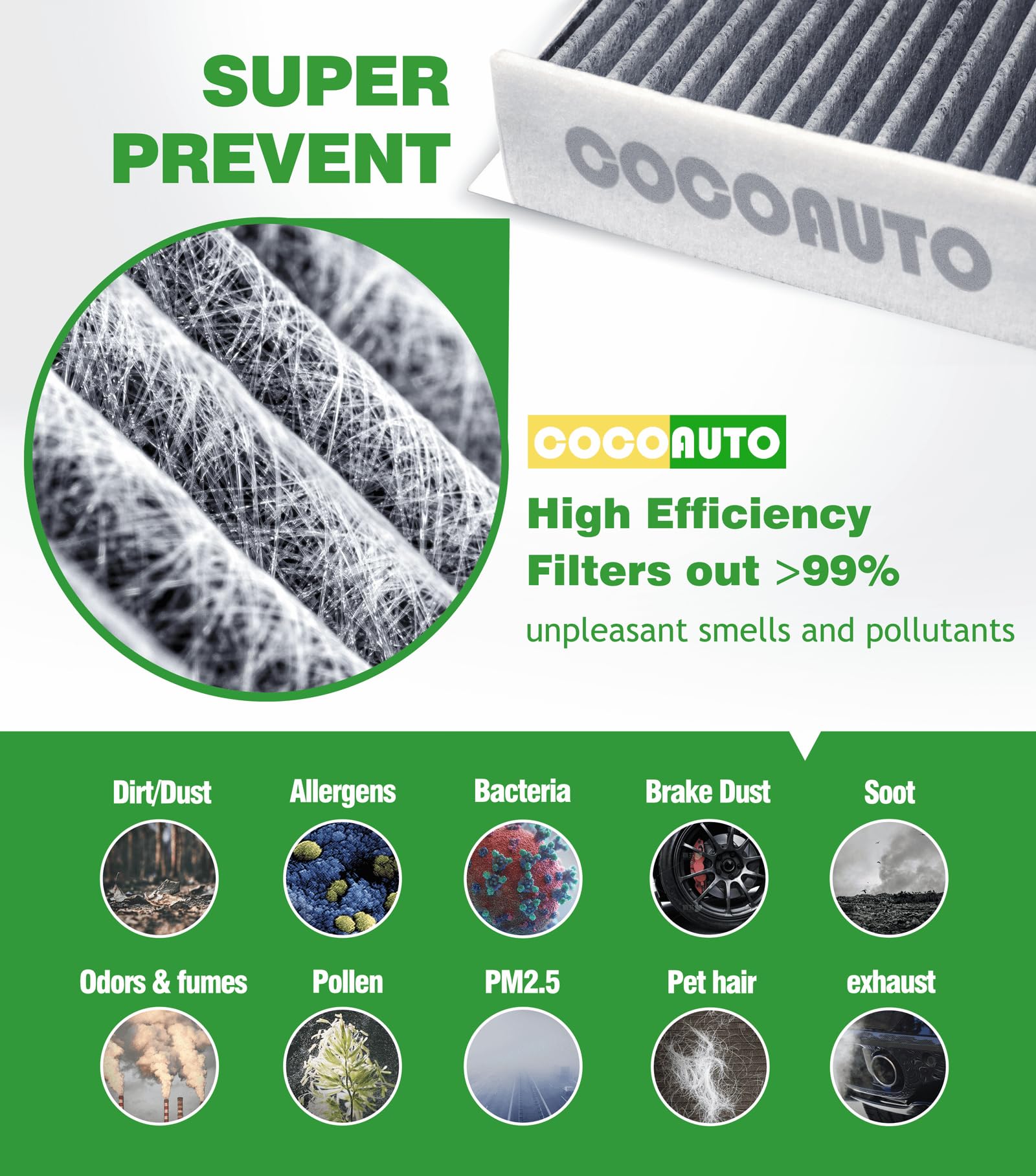 Premium Cabin Air Filter Compatible with Nissan Rogue 2021-2025, Sentra 2020-2025, Altima 2019-2025, Pathfinder QX60 2022-2025 & INFINITI QX50 2019-2025 - Replaces OEM 27277-5NA1A 27277-6CA0A - Improves Air Quality for Cleaner, Fresher Cabin Environment