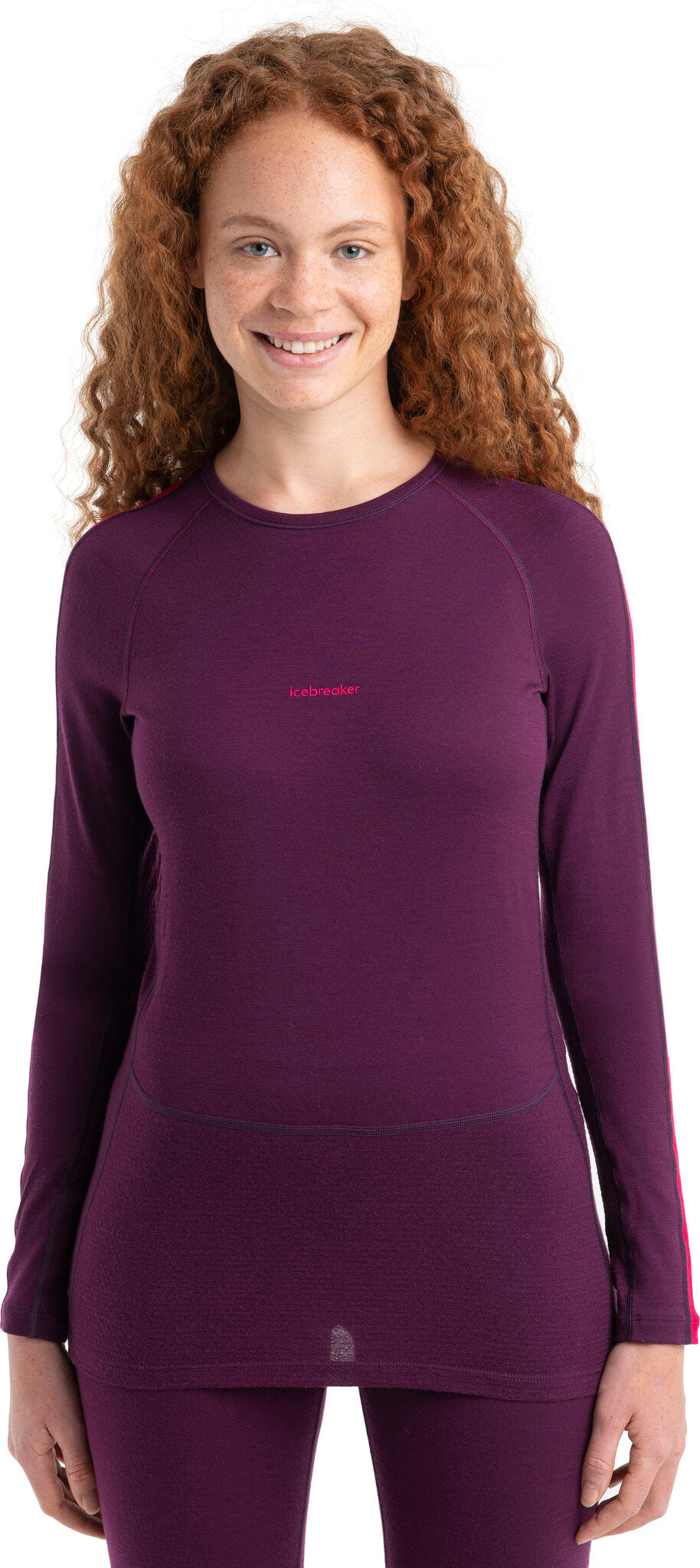 200 ZoneKnit Merino Wool Long Sleeve Thermal Crew Neck Top for Women - Warm Winter Base Layer for Hiking, Skiing & Outdoor Activities