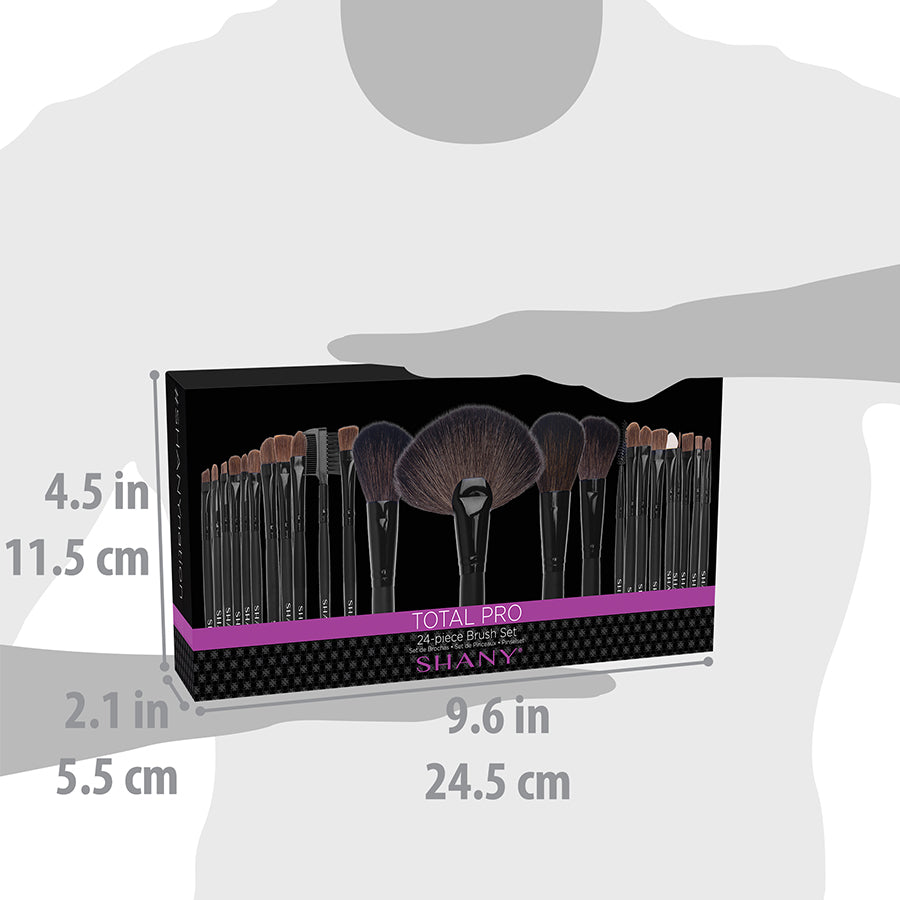 Professional 24-Piece Studio Quality Cosmetic Brush Set with Leather Pouch - Perfect for Makeup Artists, Beauty Enthusiasts & Travel