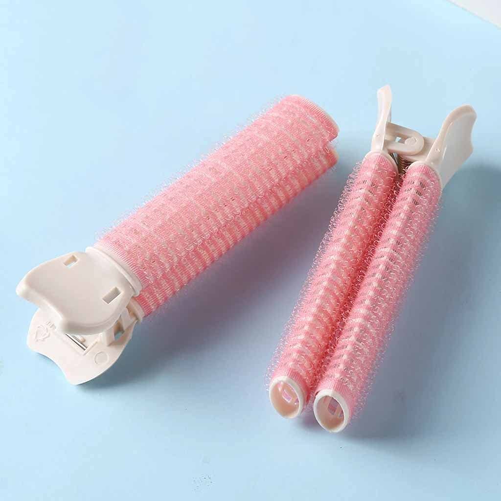 RENSLAT 2-Pack Self-Adhesive Hair Rollers - DIY Bang Curlers for Fluffy Hairstyles | Cute Hair Clips for Easy Styling at Home or Salon (Perfect for Parties, Weddings & Daily Use)