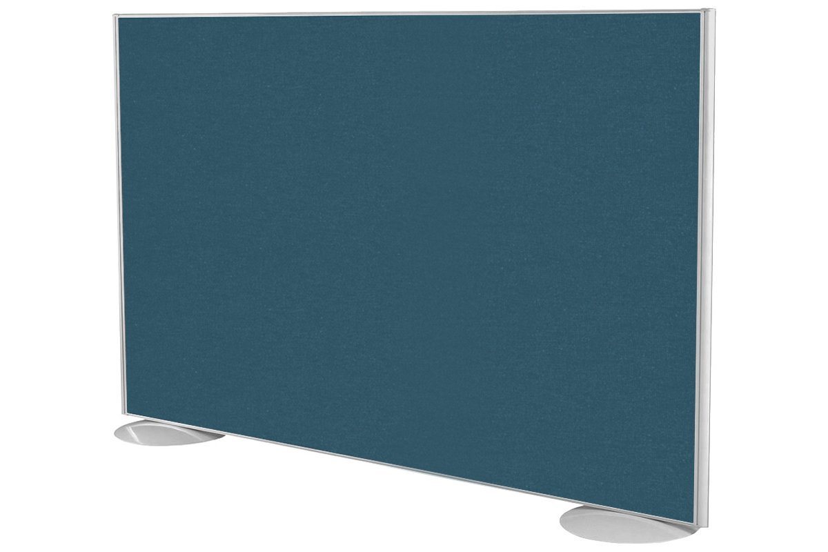 Freestanding Office Partition Screen with Fabric Panel & White Frame - 1200H x 1600W - Privacy Divider for Workspace, Conference Room, or Home Office