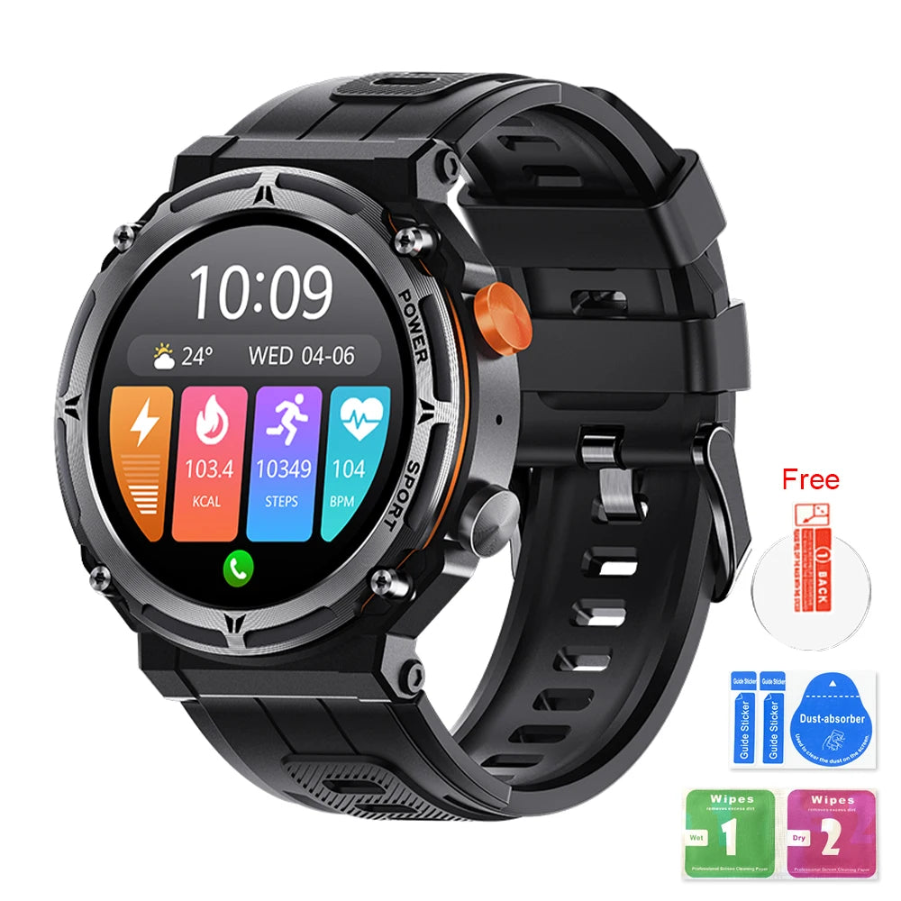 Waterproof IP68 Smartwatch with 1ATM Rating - Fitness Tracker, Heart Rate Monitor & Sleep Tracking for Swimming, Running & Outdoor Activities