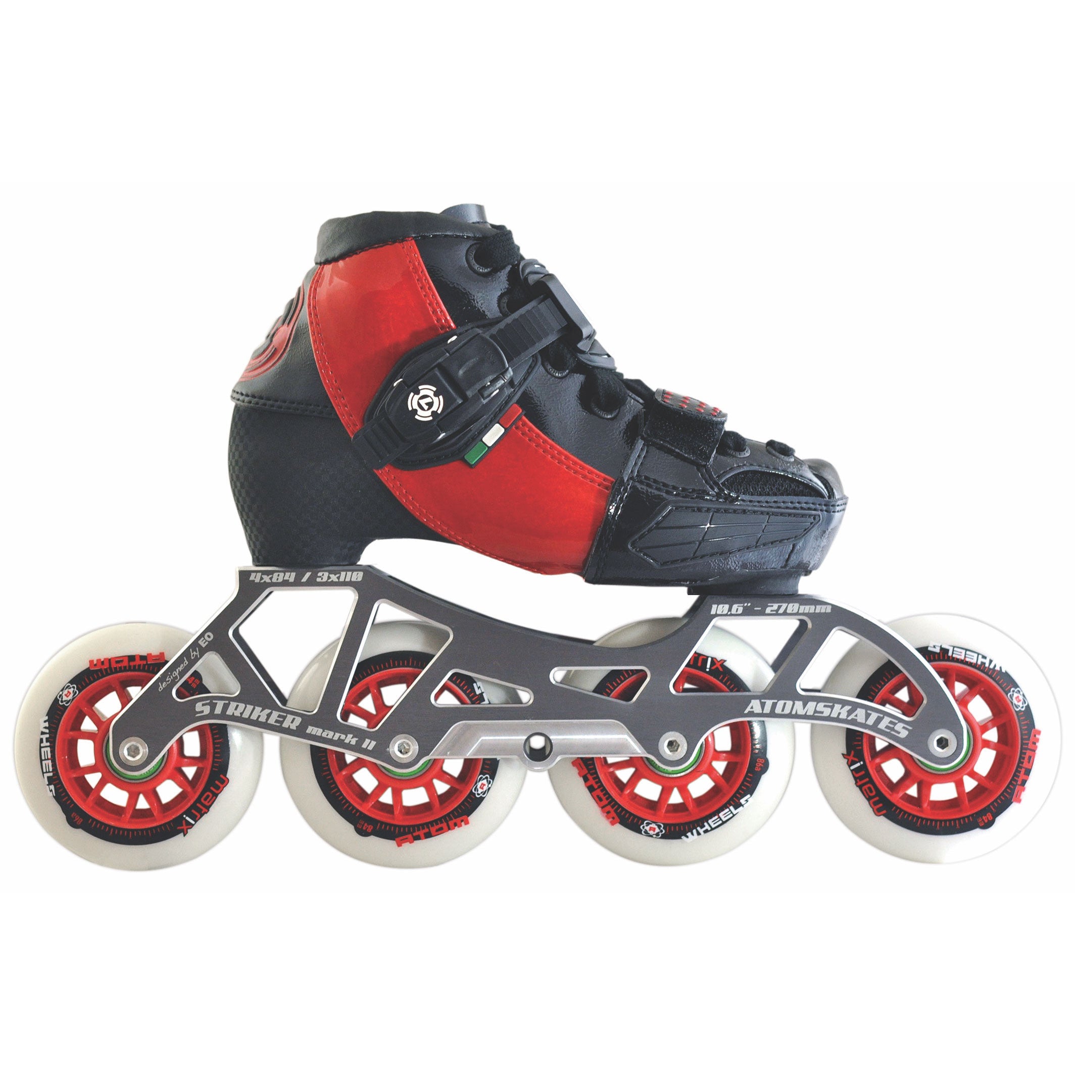 Luigino Challenge Junior 4 Wheel Inline Speed Skates - Professional Roller Skates for Kids & Youth - Perfect for Speed Skating Training, Racing & Outdoor Sports