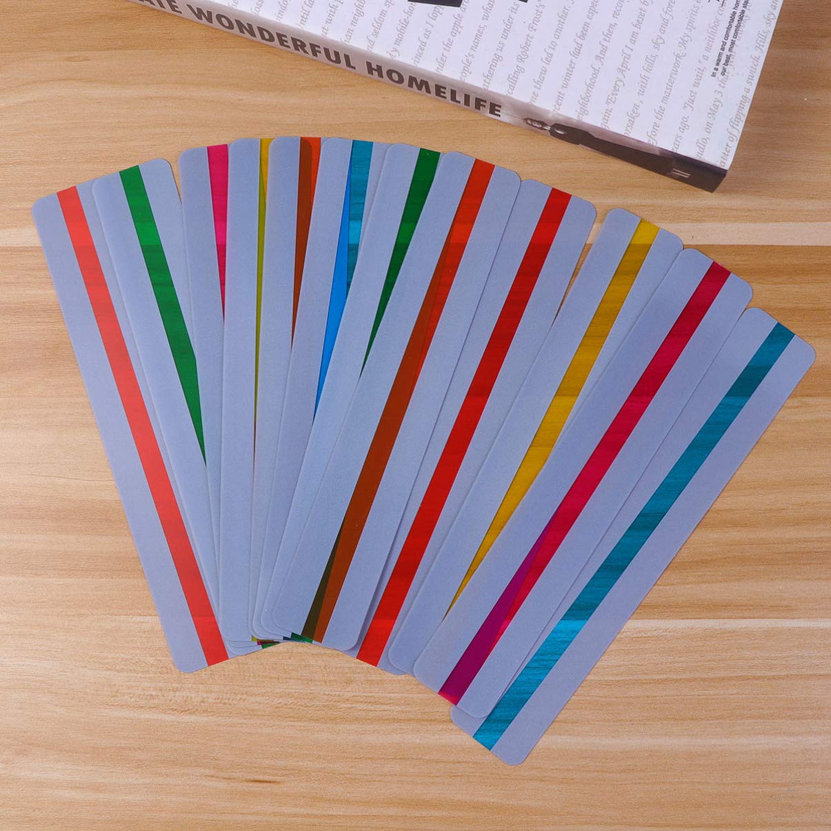 NUOBESTY 12pcs Custom Photo Bookmarks - Colorful Highlighters & Reading Strips with PVC Transparent Design for Books, Gifts, Business License Box Ruler - Perfect for Christmas Gifts, School Supplies & Office Use