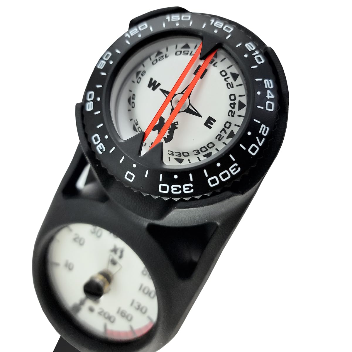 XS Scuba Navigator Console - 3 Gauge Metric Dive Computer for Scuba Diving | Underwater Navigation, Depth & Air Pressure Monitoring for Professional Divers