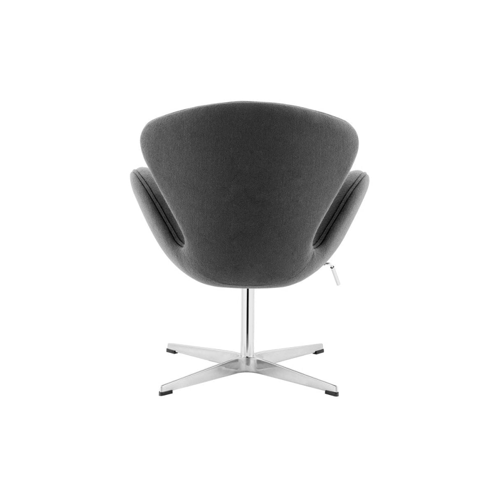 Arne Jacobsen Replica Fabric Swan Accent Lounge Chair - Mid-Century Modern Relaxing Chair for Living Room, Office & Reading Nook