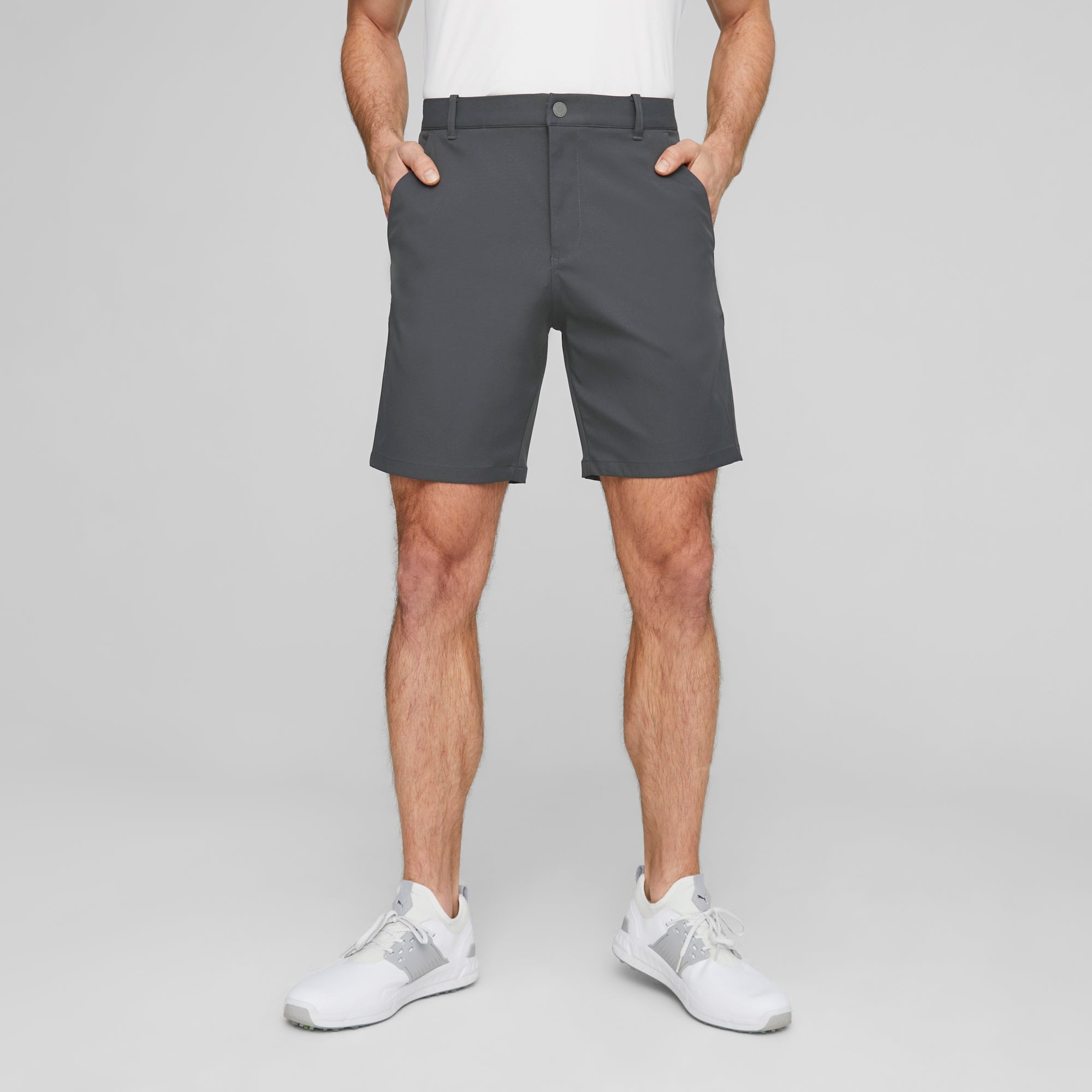 **Dealer 8 Golf Shorts for Men - Strong Gray | Moisture-Wicking & Stretchable | Perfect for Golf, Casual Wear & Outdoor Activities**