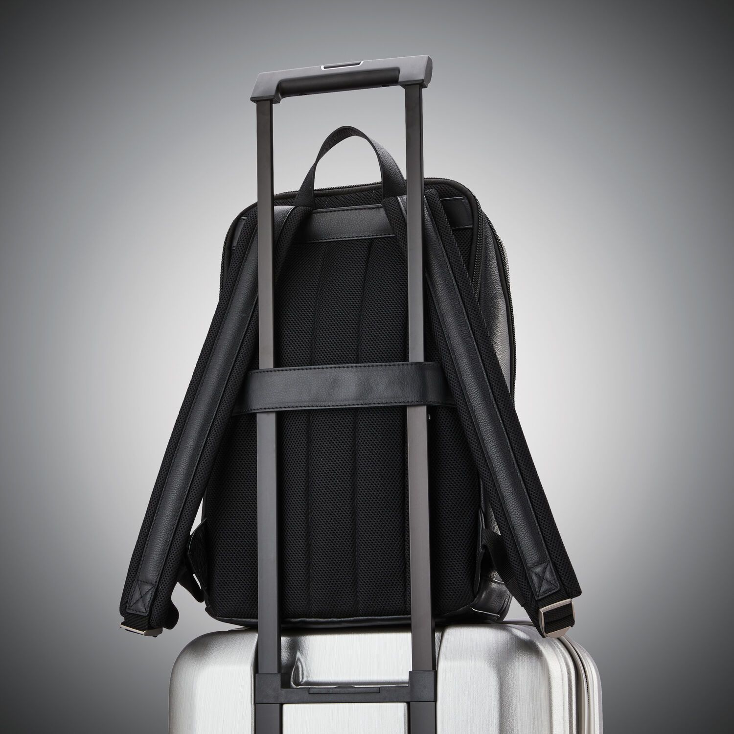 Samsonite Classic Leather Backpack for Men & Women - Durable Laptop Backpack with USB Charging Port - Perfect for Travel, Work & School